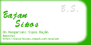 bajan sipos business card